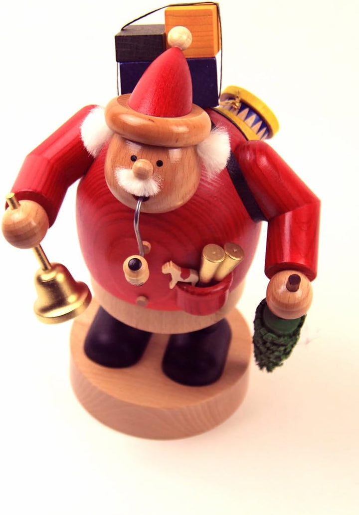 KWO Olbernhau 21507 Räuchermännchen Weihnachtsmann, 18 cm