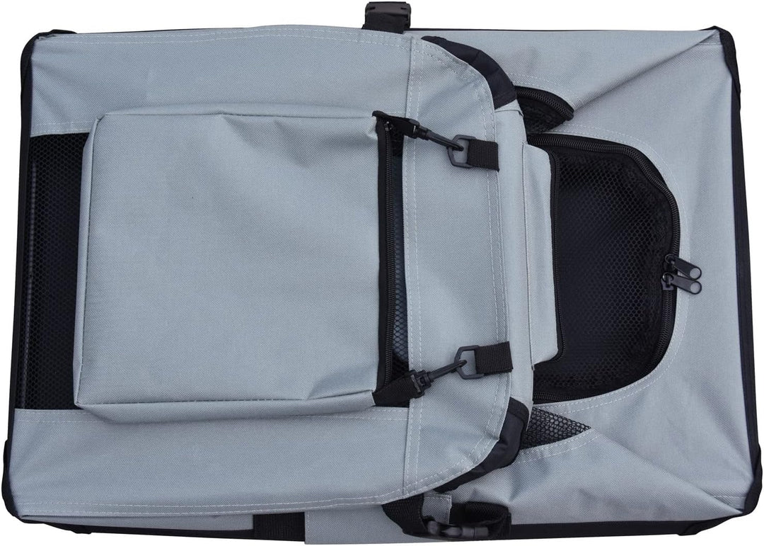 Fudajo Faltbare Transportbox für Haustiere, Grösse S (50x34x36 cm), mit Tragegriff und Liegedecke