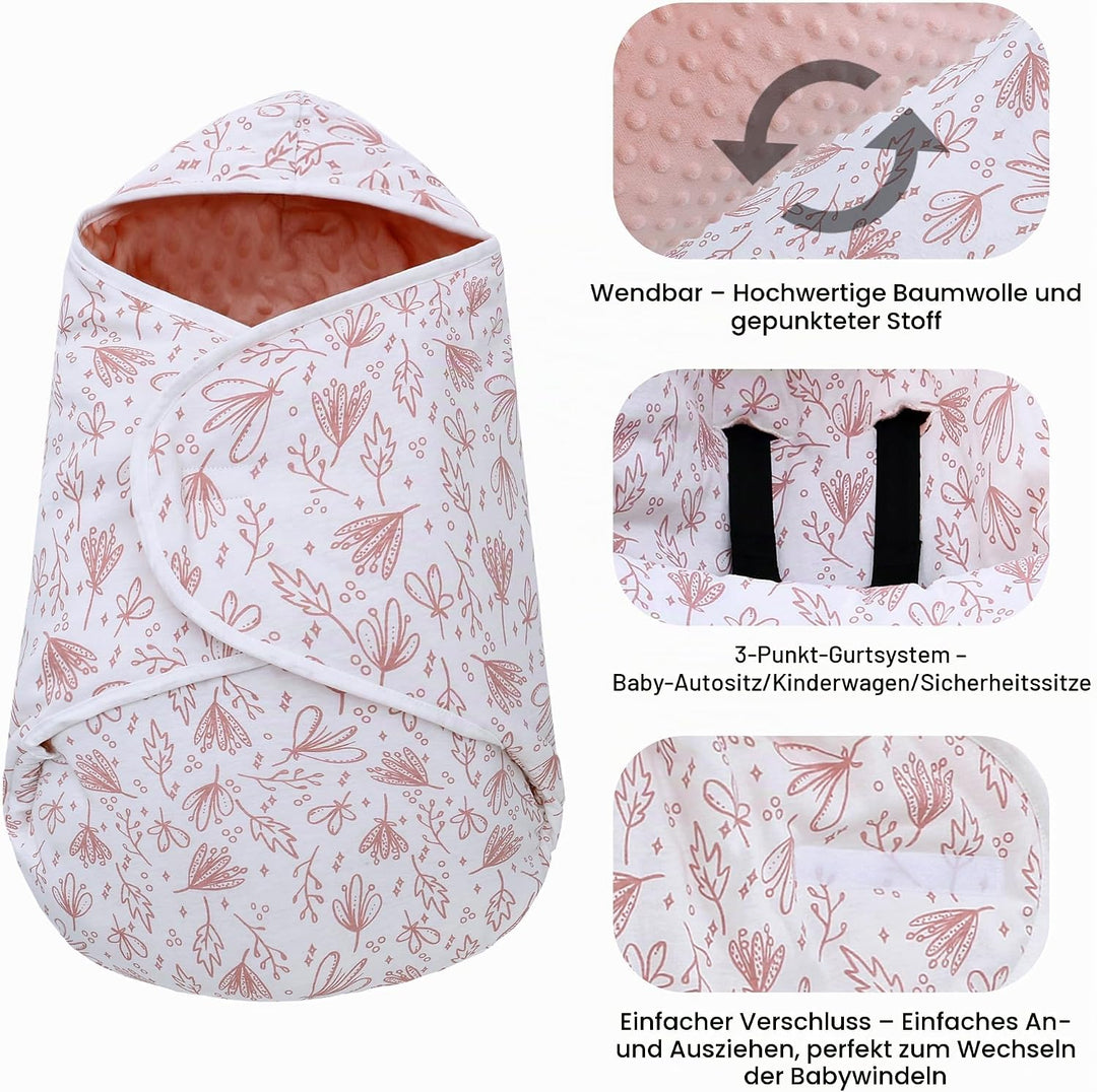 Einschlagdecke Babyschale für Winter Buggy Universal Fusssack Babydecke Baumwolle Baby Pucksack für