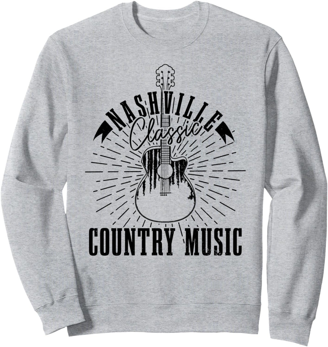 Country Music City Nashville Gitarre Tennessee Vintage Sweatshirt