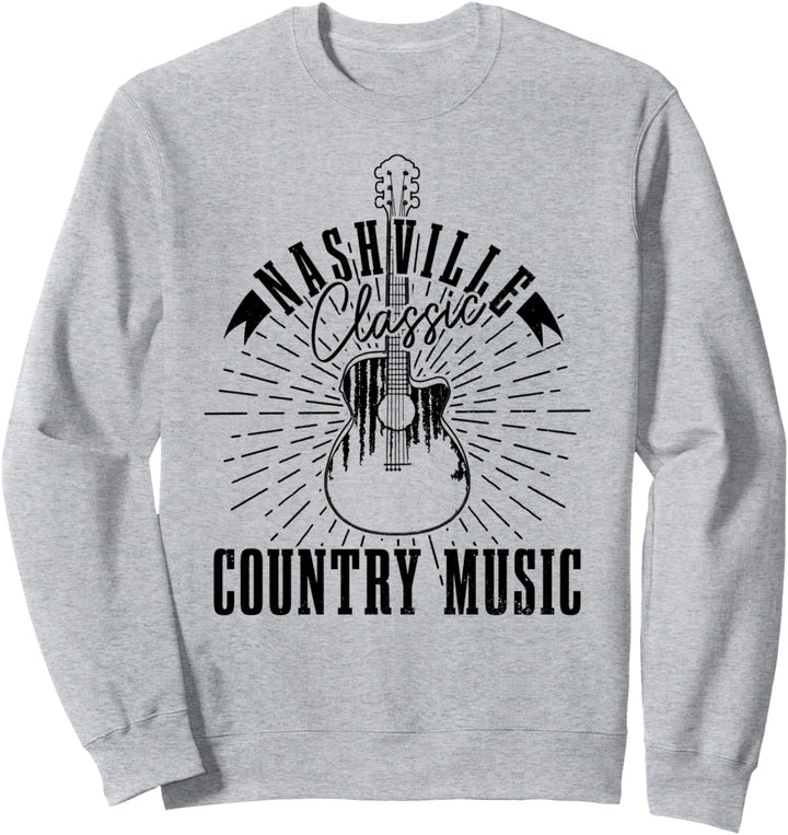 Country Music City Nashville Gitarre Tennessee Vintage Sweatshirt