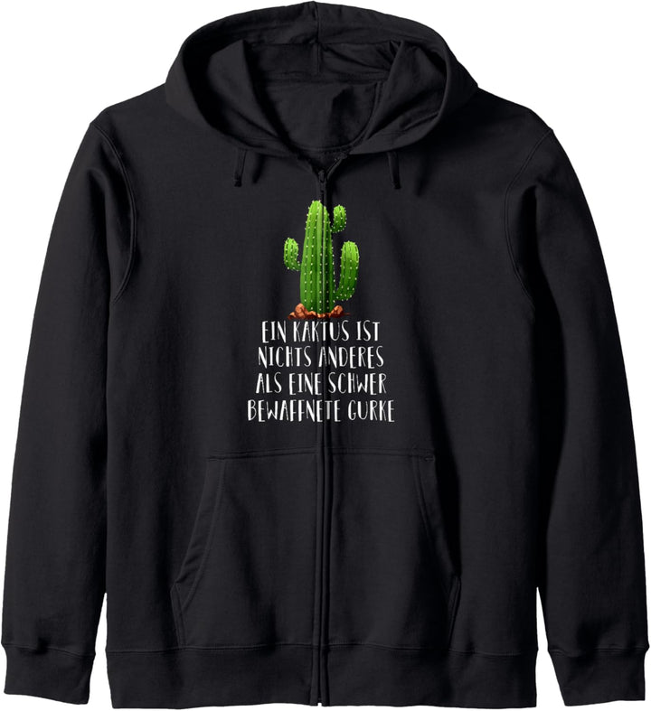 Kaktus Design Gurke Funshirt lustige Sprüche Kakteen Kapuzenjacke