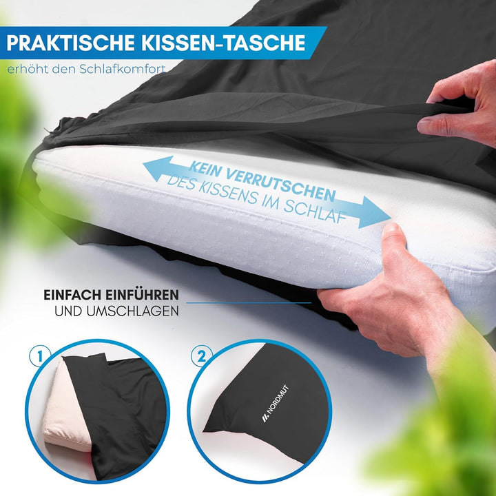 NORDMUT® Hüttenschlafsack Mikrofaser Ultraleicht - Sommerschlafsack Kleines Packmass & Atmungsaktiv