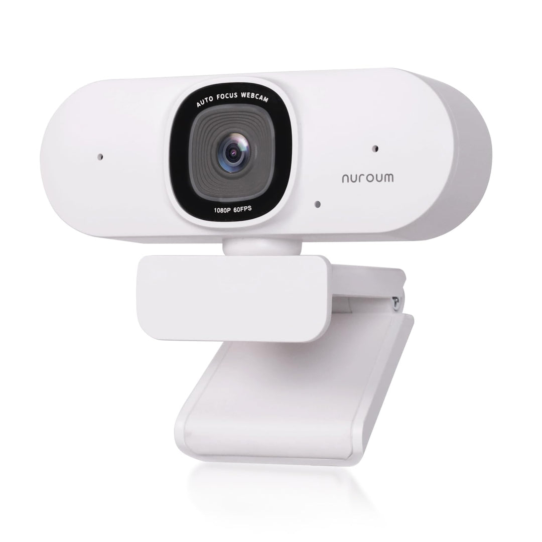 Nuroum V15-AF 2K Webcam mit Autofokus, 1080P 60fps PC Kamera mit Mikrofon, 75°Weitwinkel/Rauschunter