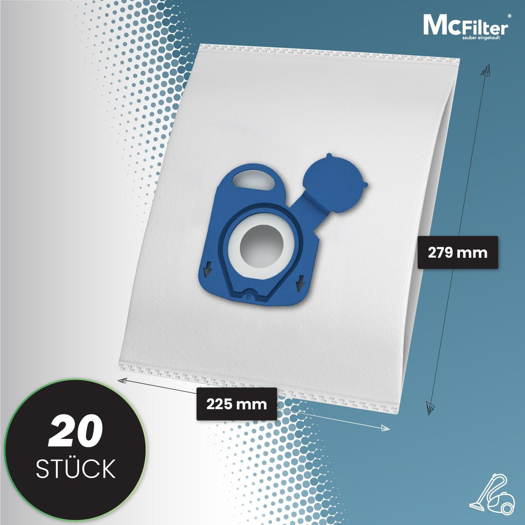 McFilter | 20 Staubsaugerbeutel geeignet für Rowenta RO6432 EA Bodenstaubsauger Silence Force