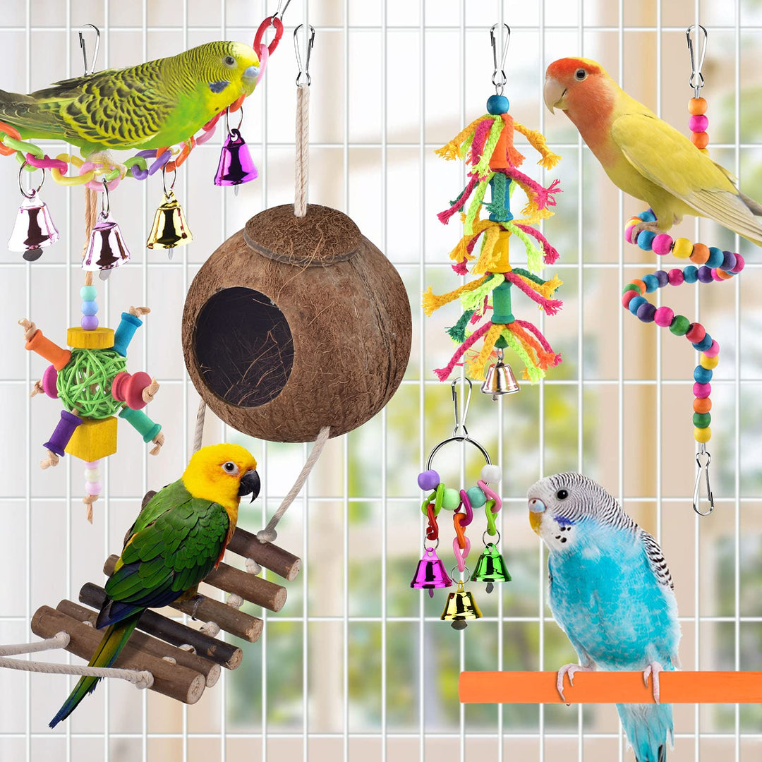 Vogelspielzeug, ERKOON Nymphensittich Futter Wellensittich Spielzeug Bird Feeder Toy for Parakeets P