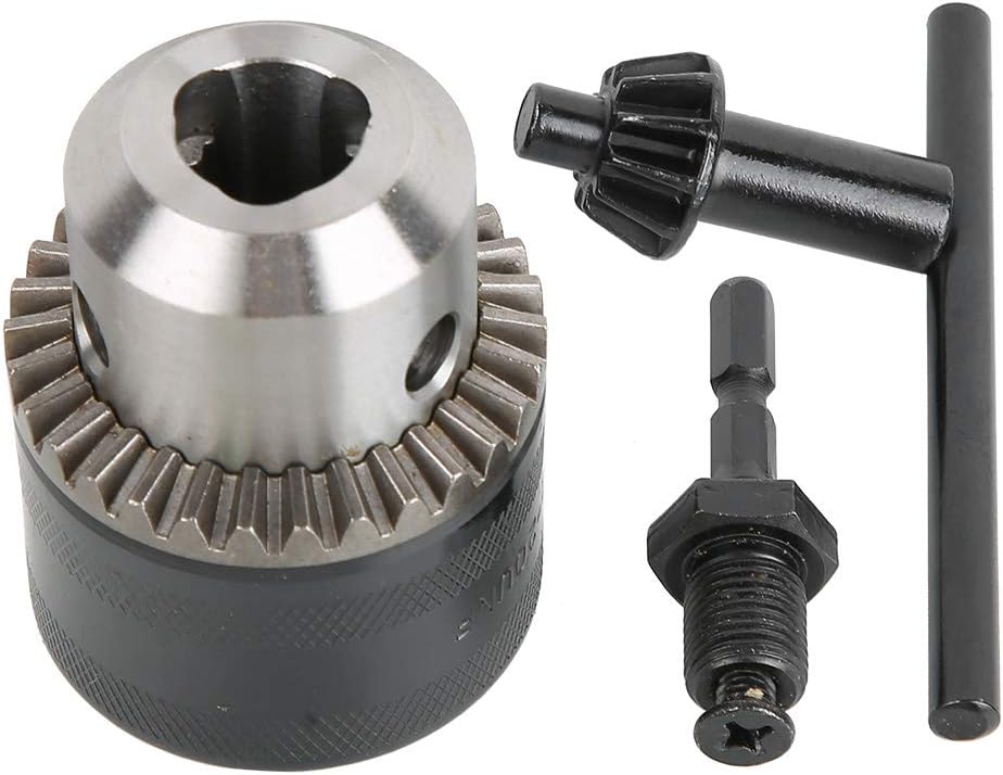 Bohrfutter, 3.0-16MM 1/2-20UNF Bohrfutteradapter-Kit Schlüsseltyp Bohrfutter mit Sechskantkopfadapte
