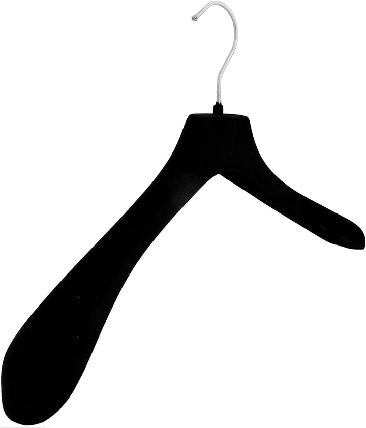 Samt Kleiderbügel für Jacken & Mäntel, 48 cm, schwarz, 10 Stück