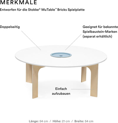 Stokke MuTable Szenarien Bricks Tower - 2023 Neugestaltung - Inklusive Einer doppelseitigen Spielpla