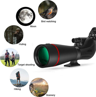 JoyDate 20-60x 80mm ED Spektiv mit Smartphone Adapter, Extra-Low Dispersion Spektivs perfekt für Zie