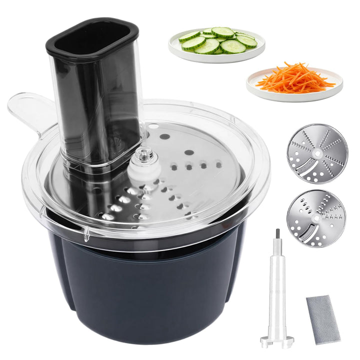 Gemüseschneider für Thermomix TM5 & TM6, Edelstahl Spiralschneider & Gemüsereibe, Vegetable Slicer A