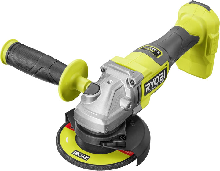 RYOBI 18 V ONE+ Brushless Akku-Winkelschleifer RAG18BL-0, 125mm Scheibendurchmesser, werkzeuglose Sc