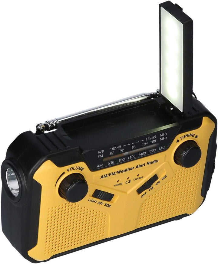 Kavolet Solar Radio, Digitales FM AM WB Kurbel Radio Outdoor Notfall Solar Handkurbel Radio Taschenl
