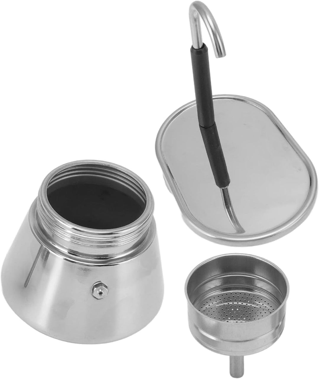 Tbest Herd Espressokocher Edelstahl Mokkakanne Cam Kaffee Mini Express Lichtenstein Set Beinhaltet 1