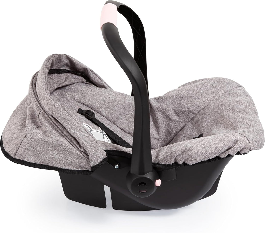 Bayer Design 67910AA Puppenautositz EasyGo, Puppensitz, Puppenzubehör, mit Gurt, Dach, verstellbarem