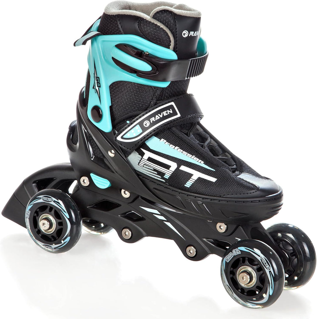 RAVEN Profession 4in1 Inlineskates Triskates Rollschuhe Schlittschuhe Inliner für Kinder und Erwachs
