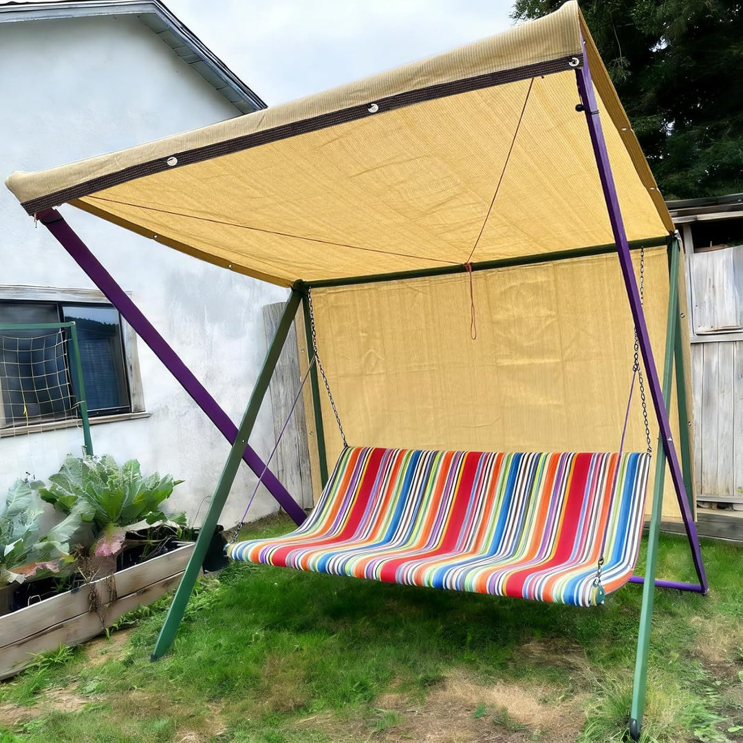 Schattierungsnetz Beige 2X2M Beige Schattiernetz als Sichtschutz für Terrasse & Balkon Abdeckung für