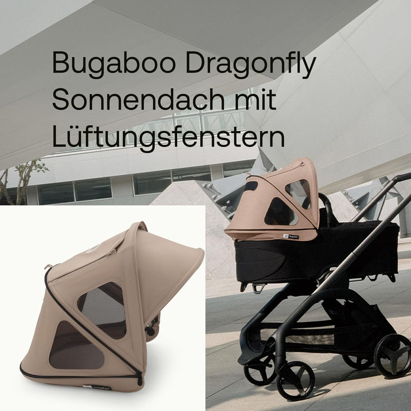 Bugaboo Dragonfly Sonnendach mit Lüftungsfenstern, ausziehbar für zusätzlichen und optimalen Sonnens