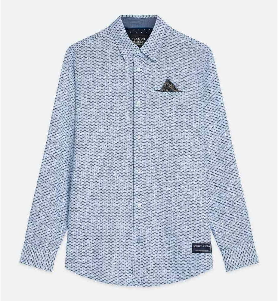 Scotch & Soda Herren Poplin Shirt Hemd S Flower Ditsy Windsurfer 420, S Flower Ditsy Windsurfer 420