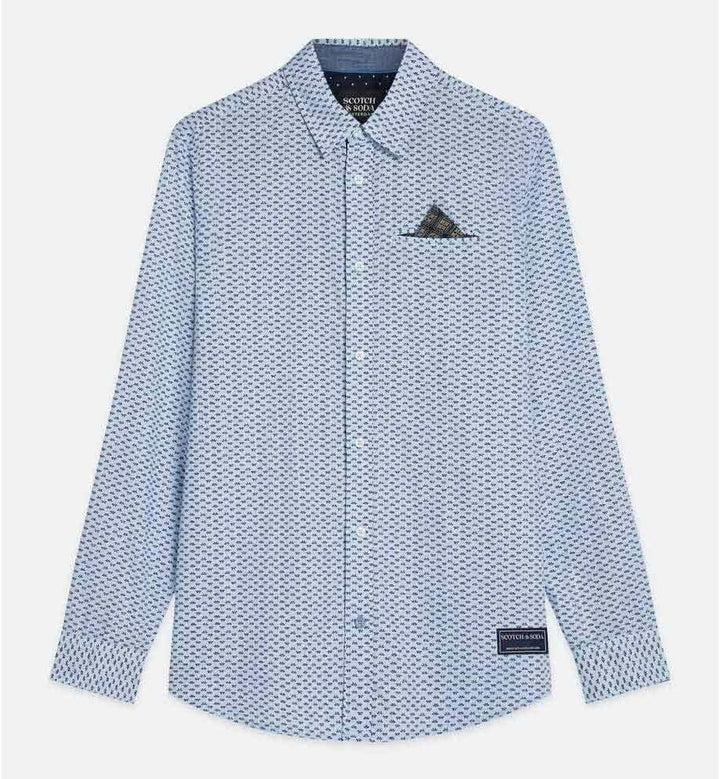 Scotch & Soda Herren Poplin Shirt Hemd S Flower Ditsy Windsurfer 420, S Flower Ditsy Windsurfer 420