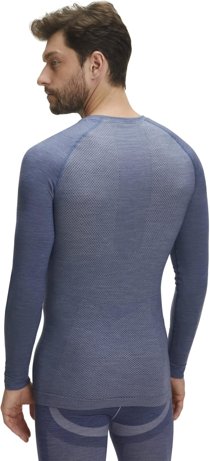 FALKE Herren Wool-Tech Light Round Neck Funktionsshirt Langarm warme und kalte Temperaturen Funktion