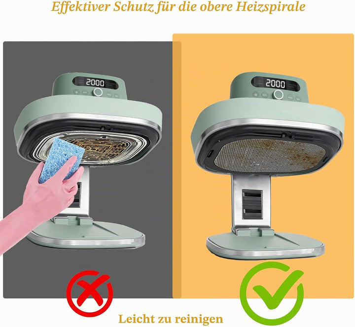 Edelstahl Spritzschutz für Ninja CRISPi PRO XL AS090EU, Feinmaschiger Fettspritzschutz Airfryer Zube