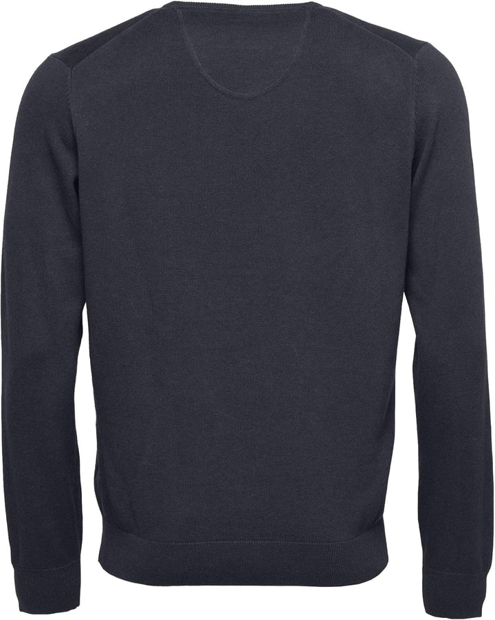 FYNCH-HATTON Fein gestrickter V-Neck Baumwollpullover S Azure, S Azure