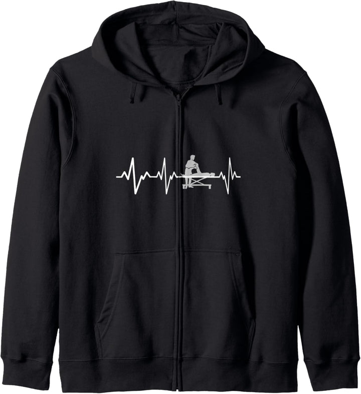 Lustige Physiotherapeut Herzschlag Geschenk Physiotherapie Kapuzenjacke