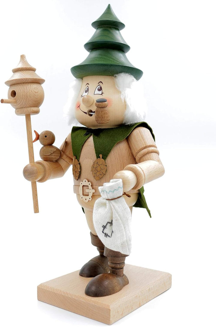 Kuhnert - Original Erzgebirgische Holzkunst Räuchermann Räucherfigur Wichtel 35cm - Tannenwichtel, T