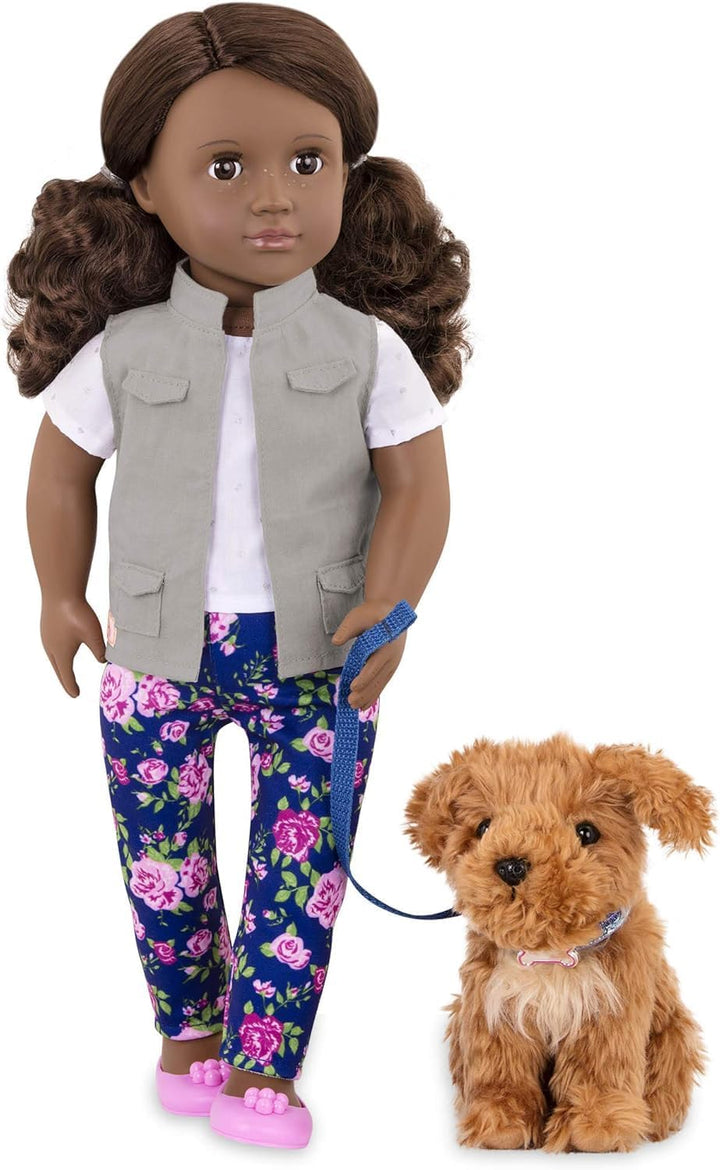 Our Generation Puppe Malia mit Hund 46 cm, BD31202C1Z