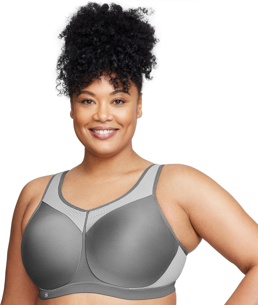 Glamorise Damen Sports Bra 80G Grau, 80G Grau