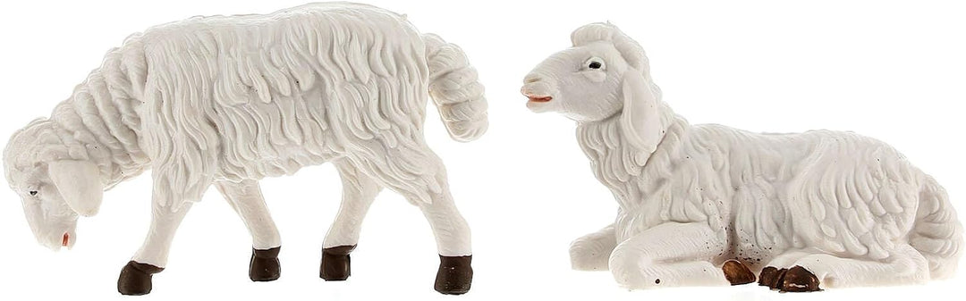 Holyart Weihnachtskrippen: Schafe für 12-cm-Krippe, Kunststoff, 4-teilig
