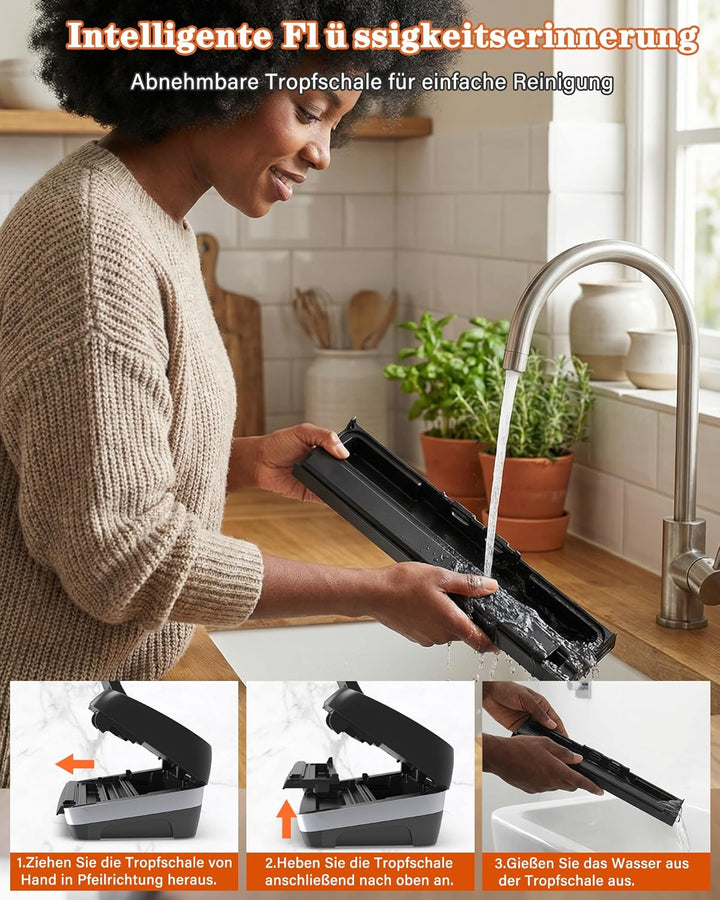 Vakuumiergerät für Lebensmittel 95 kPa, 12-in-1 Vacuum Sealer mit doppelter Schweissnaht, Easy-Lock-