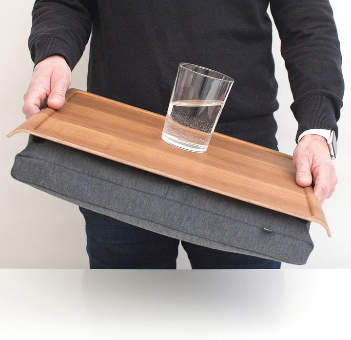 Bosign. Knietablett Laptray mit Sitzsack-Kissen für Laptop, Frühstück. Rutschfestes Tablett. Abnehmb