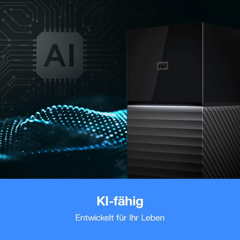 WD My Book Duo Desktop-Festplatte, 16 TB, USB 3.0 mit Passwortschutz und automatischer Sicherungssof