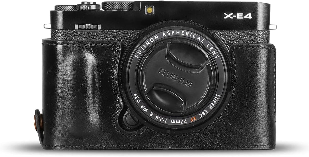 MegaGear MG1979 Ever Ready Echtleder Kameratasche mit Trageriemen kompatibel mit Fujifilm X Series X