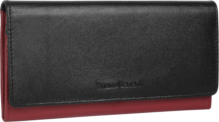 bruno banani Geldbörse Echt Leder schwarz Damen - 021911, Schwarz