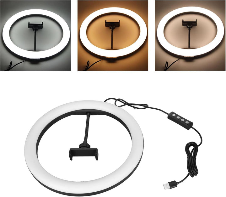 Selfie-Ringlicht, 1/4 Zoll Gewinde, 162 LED-Kameralicht, dimmbares Ringlicht mit Ständer für Videoau