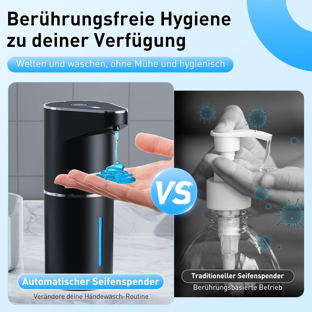 Fantictas Automatischer Seifenspender, berührungslos, Wandmontage, wiederaufladbar, 3-stufig Einstel