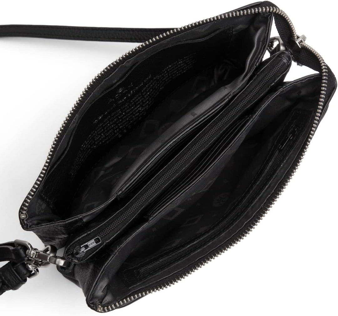 Adax Stylish Elegant Echtleder Umhängetasche Schultertasche Damen, Hüfttasche Gross Desigual Crossbo