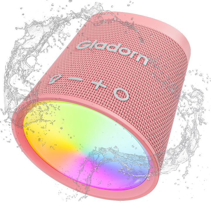 Tragbarer Bluetooth-Lautsprecher Drahtlos, IPX6 Wasserdichter Bluetooth-Lautsprecher mit 9 Farblicht