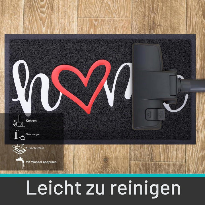 Homaxy Home Fussmatte aussen und innen, rutschfeste Schmutzfangmatte Türmatte, waschbar Fussmatte au