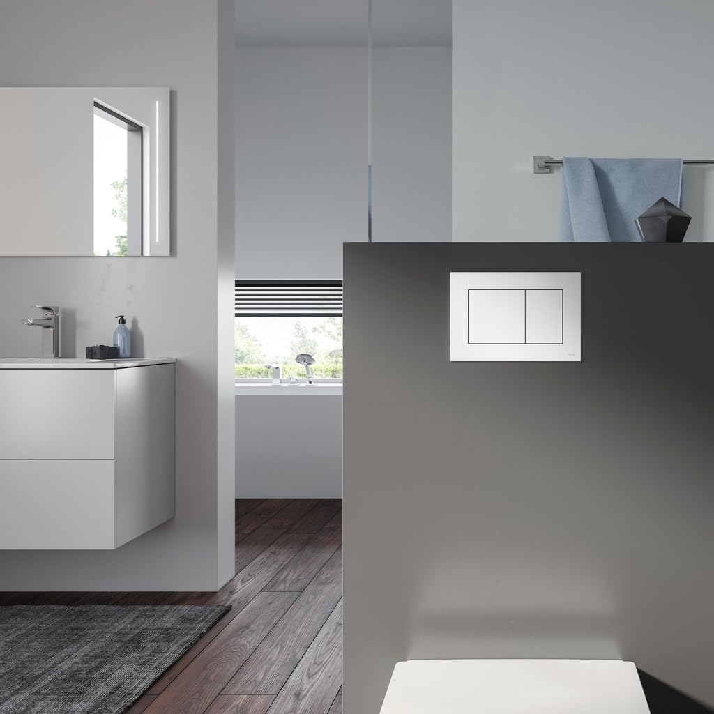 TECE Now Betätigungsplatte für WC (Farbe weiss, Zweimengentechnik, bedienbar von Oben und vorne) 924