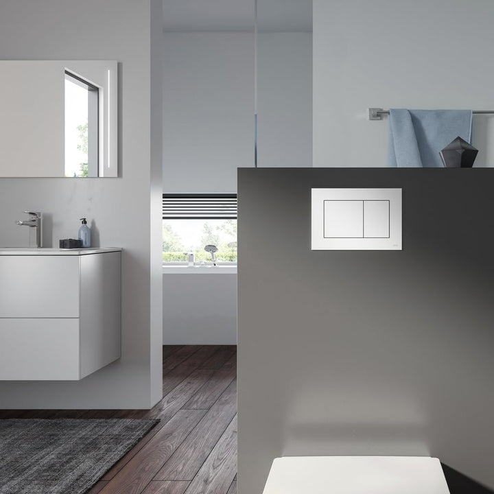 TECE Now Betätigungsplatte für WC (Farbe weiss, Zweimengentechnik, bedienbar von Oben und vorne) 924
