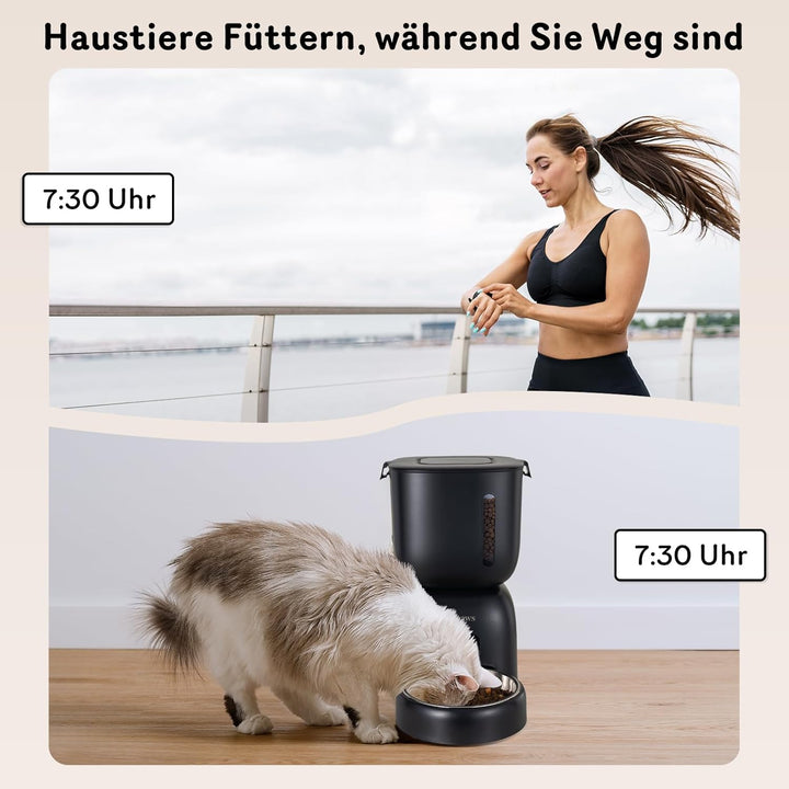 Automatischer Katzenfutterspender und Wasserspender FW1, Draht oder Batterie Katzenfutterspender 3L