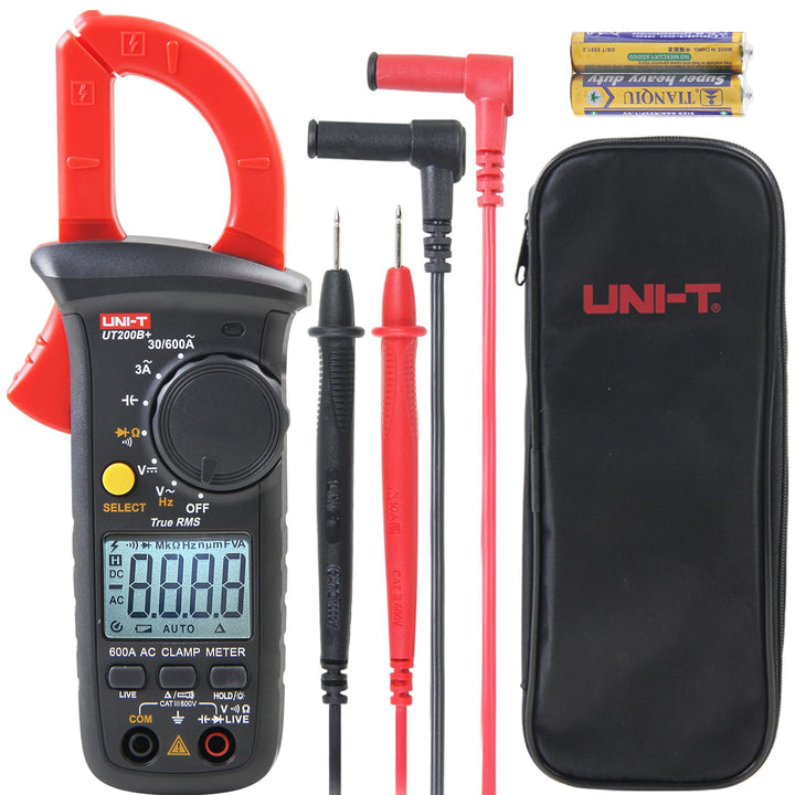 Strommesszange, UNI-T UT200B+ Stromzange AC Strom True RMS Strommessgerät Auto Ranging mit LIVE-Drah