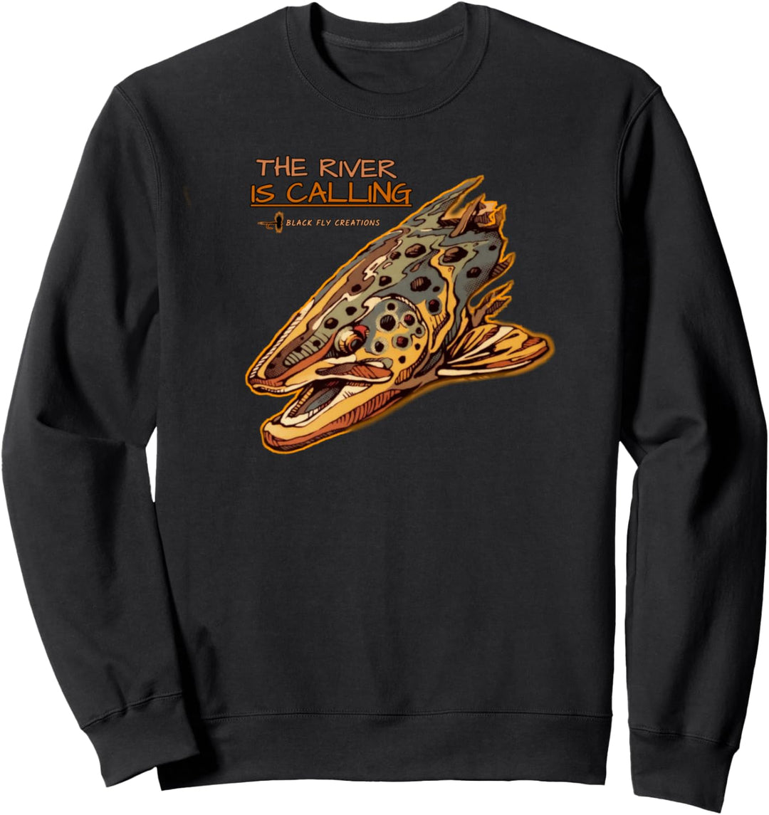 Black Fly Bachforellen Fliegenfischen Fliegen Shirt Hoodies Sweatshirt
