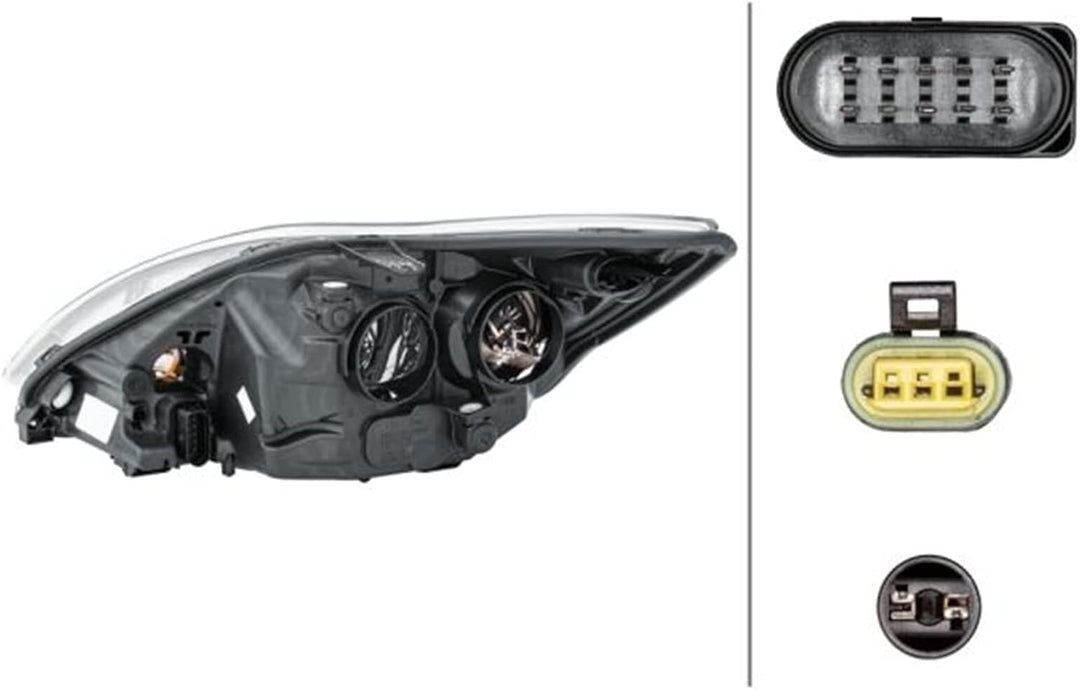 HELLA 1EL 354 807-061 Bi-Xenon-Hauptscheinwerfer - rechts - für u.a. Ford Focus II (Da_, Hcp, Dp) Re