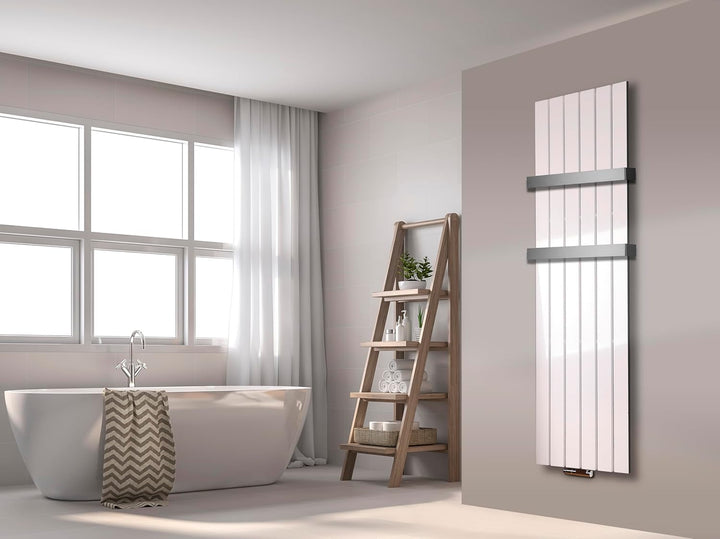 Badheizkörper Design Peking 3 180x47cm 1118 Watt weiss (+2 Halter 50mm) SZAGATO Handtuchwärmer Handt