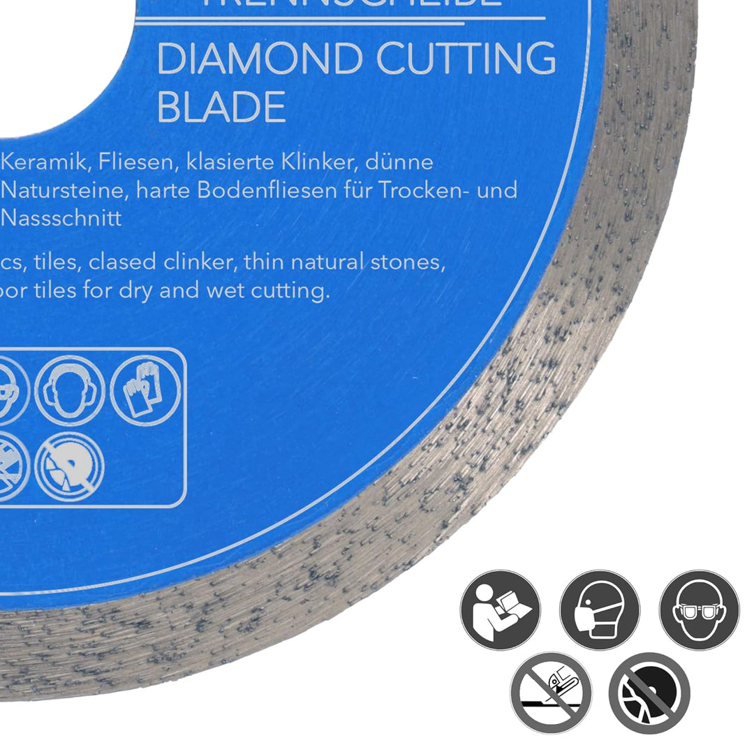 PRODIAMANT Profi Diamant-Trennscheibe Prorim 115 mm x 22,23 mm kein ausbrechen bei glasierten Fliese
